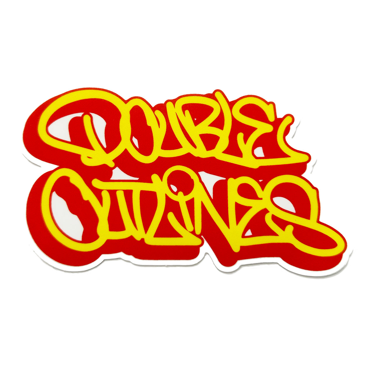 Double Outlines Handstyle Sticker