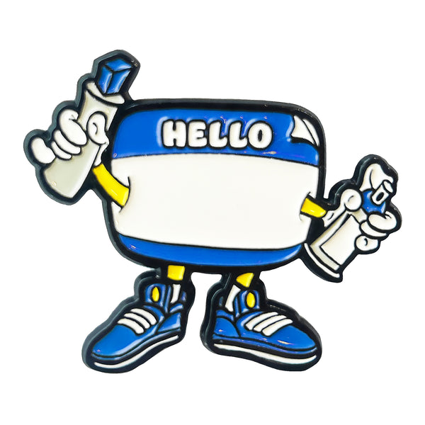 Hello My Name Is... Enamel Pin (Blue)