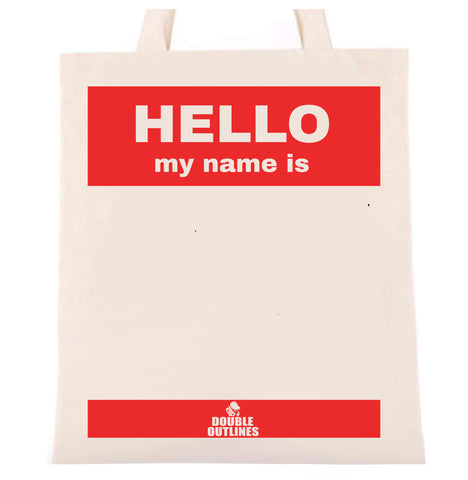 Hello My Name Is... Tote Bag - Red