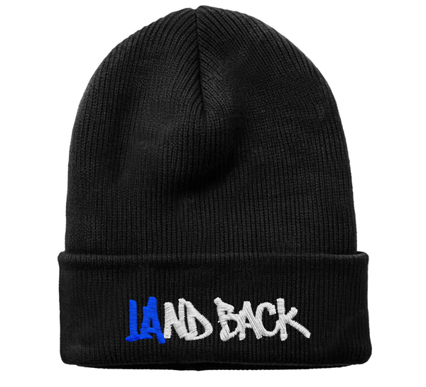PRE-ORDER: LAnd Back Cuff Beanie - Black