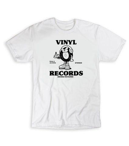 Plug In Vinyl Record T-Shirt - White