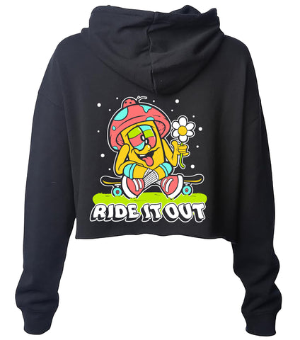 Ride It Out Ladies Crop Hoodie