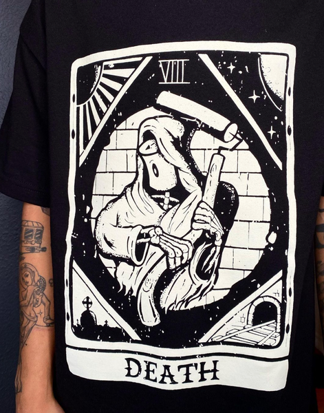 Death Tarot Card T-Shirt - Black