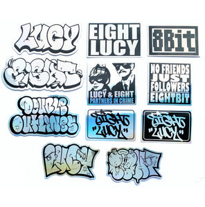 Eight Lucy Hologram Sticker Pack