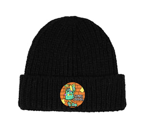 Double Outlines Shallow Cuff Beanie