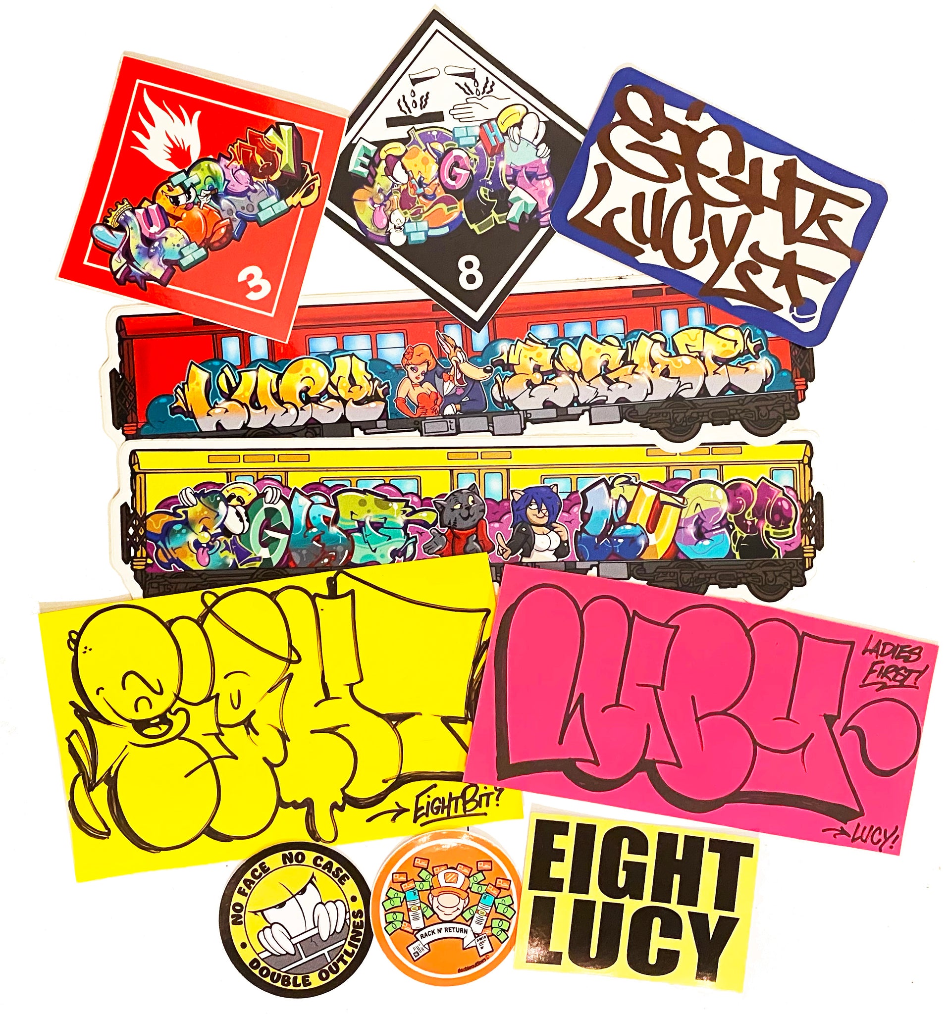 Lucy Eight Assorted Sticker Pack